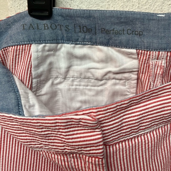 Talbots Red and White Striped Crop Pants - Picture 5 of 5